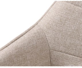 Бежов тапициран трапезен стол с подлакътници Nolan – Unique Furniture