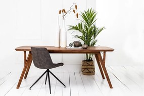 Кафява трапезна маса с акациев плот 100x200 cm Quenza – Light &amp; Living