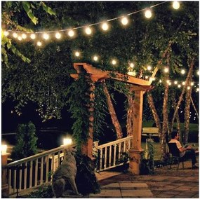 Retlux- LED външна декоративна гирлянда GIRLANDA G45 10xE27/230V 8m IP44 топла бяла