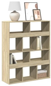 3309359 vidaXL Библиотека, сонома дъб, 100x33x125,5 см, инженерно дърво