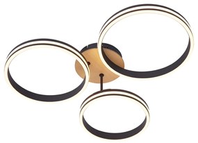 Плафон дърво вкл. LED 3-степенно димиране 3-лампи - Navara