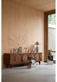 Кафяв нисък скрин от декор от орех 120x58 cm Groove – Zuiver