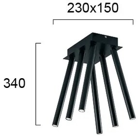 Лампа за таван Viokef Duct 6light