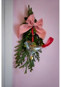 Стъклена коледна украса 7 cm Ann-Sofi Romme Annual Christmas Bird 2025 – Holmegaard