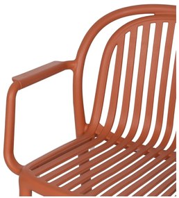 Теракотен пластмасов трапезен стол Alia – Ixia