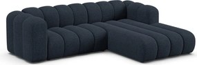 Тъмносин шенилов ъглов диван (десен ъгъл) Lupine – Micadoni