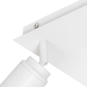 Интелигентен квадратен бял спот за баня с 3 светлини IP44 вкл. 3 Wifi GU10 50mm - Ducha