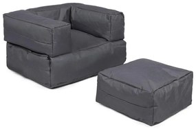 Барбарон с подложка за крака 65x40 см сив