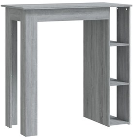 812964 vidaXL Бар маса с рафт, сив сонома, 102x50x103,5 см, инженерно дърво