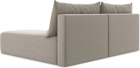 Кафяво-сив кадифен сгъваем/с място за съхранение ъглов диван (десен ъгъл) Kalena – Makamii