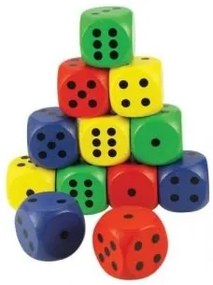 Bigjigs - Дървено зарче - Различни цветове