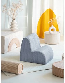 Син детски стол от рипсено кадифе Cloud – Wigiwama