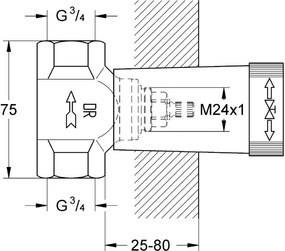 Internal Клапан switch Grohe 3/4"