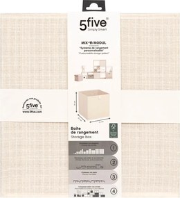 Кутия за съхранение 5five Mix & Modul, Туид, 31x31 cm - Черен