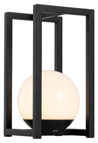 Комплект от 2 външни настолни лампи черни с докосване за презареждане - Nowi