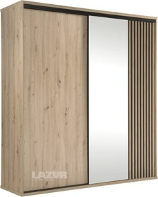 Гардероб Кали 199 см с плъзгащи врати и огледало