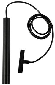 Модерен черен висящ светлинен елемент за 1-фазова релсова система - Slimline Keno