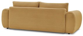 Разтегателен диван от рипсено кадифе в цвят горчица 257 cm Lucien – Bobochic Paris