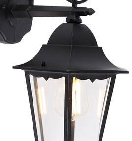 Класически външен стенен фенер черен IP44 - Havana Down