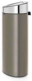 Сиво стоманено кошче за боклук, отваряне с докосване 40 l Touch Bin – Brabantia