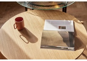 Кръгла масичка за кафе от декор от дъб в естествен цвят ø 86 cm Heritage – Hübsch