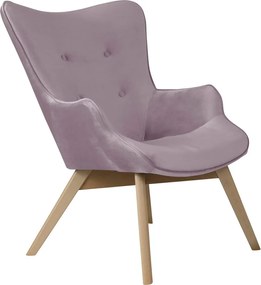 Кадифено кресло лавандула Niko – Ropez