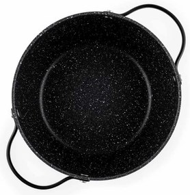 Тенджера Luigi Ferrero Symphony FR-2010, 20x10.5 см, 2.6 л, Незалепващо покритие, Стъклен капак с отвор за пара, Стоманени дръжки с PVD, Индукция, Черен мрамор