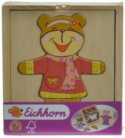 Eichhorn - Дървен пъзел с мечета, 20 части - Меца