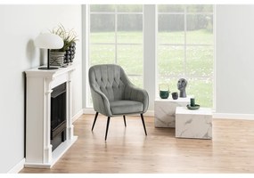 Бели масички за кафе в комплект от 2 бр. от декор от мрамор 58x58 cm Dice – Actona