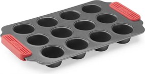 Форма за печене Lekue 1009479, 31x18x3.7 см, Керамично незалепващо покритие, Карбонова стомана, От +4°C до +240°C, Черен/Червен