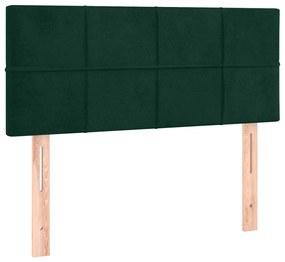 346015 vidaXL Горна табла за легло, тъмнозелена, 80x5x78/88 см, кадифе