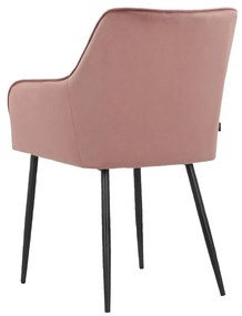 Светлорозови тапицирани трапезни столове в комплект 2 бр. Elvira – Støraa