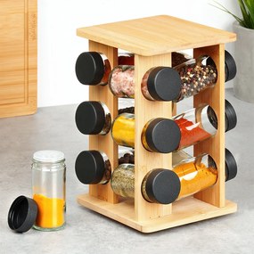 Комплект бурканчета за подправки със стойка 12 броя