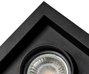 Модерен вграден прожектор черен регулируем - Roof