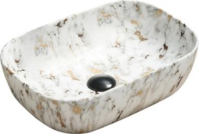 Mexen Rita плот за баня 45 x 32 см, бял камък - 21084595