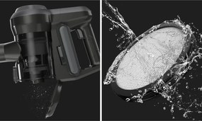 Акумулаторна прахосмукачка AENO ASC0001, 120W, 15000 Pa, 500 мл, LED светлина, Автономия 45 мин, Черен