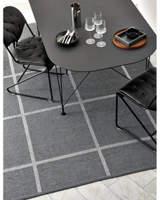 Антрацитен килим за открито и закрито 70x100 cm Ada Granit – Pappelina