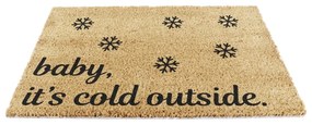 Изтривалка с коледен мотив от кокосови влакна 40x60 cm Baby It's Cold Outside – Artsy Doormats