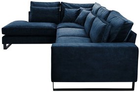 Ъглов диван Corblack-Blue-Left