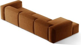 Ъглов диван в тухлен цвят (ляв ъгъл) Bergamo – Cosmopolitan Design