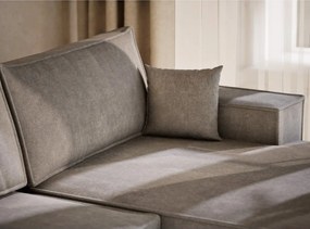 Сиво-бежов шенилов сгъваем/с място за съхранение ъглов диван (U форма) Kyoto – Maison de Rêve