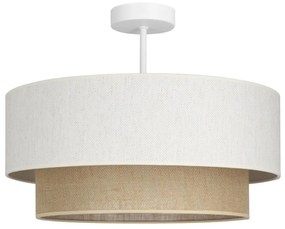 Плафон NATIA 1xE27/60W/230V бял/кафяв