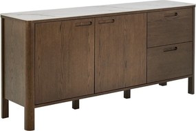 Кафяв скрин от декор от дъб 160x75x40 cm Southampton – Actona