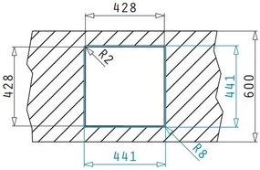 мивка Pyramis Lume 1B-40X40