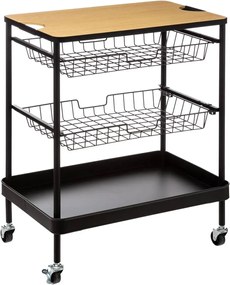 Кухненска количка 5five, Средна, Метал, С подвижен плот