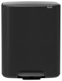 Кош за боклук Brabantia Bo Pedal 1003191, 2x30 л, Плавно затваряне, Противоплъзгаща основа, Черен