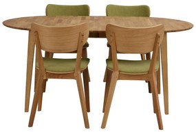 Овална дъбова сгъваема маса за хранене , 170 x 105 cm Filippa - Rowico