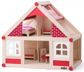 Woody - Къща за кукли, малка, с аксесоари
