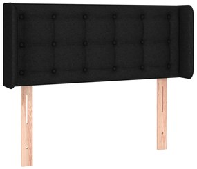 3119178 vidaXL Горна табла за легло, черна, 83x16x78/88 см, плат