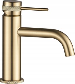 Смесител за мивка Rea Lungo Grip Brush  Gold low
